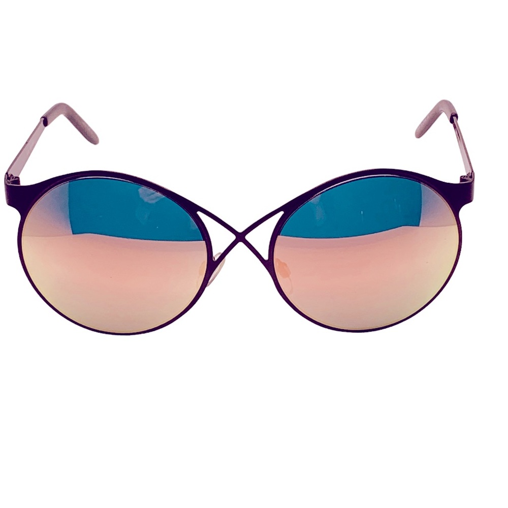Quay Australia Sunglasses Q/A  Sorry Not Sorry Black/Pink Mirror